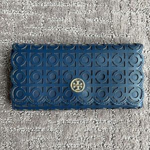 Navy Blue Laser Cut Wallet